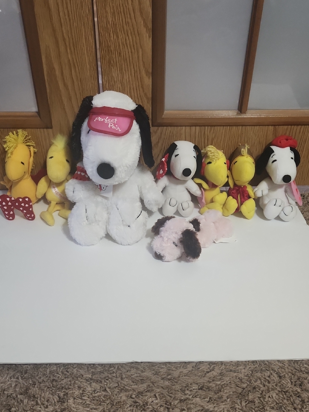 Snoopy And Woodstock Peanuts Valentine Plush Lot 8 Total Plush